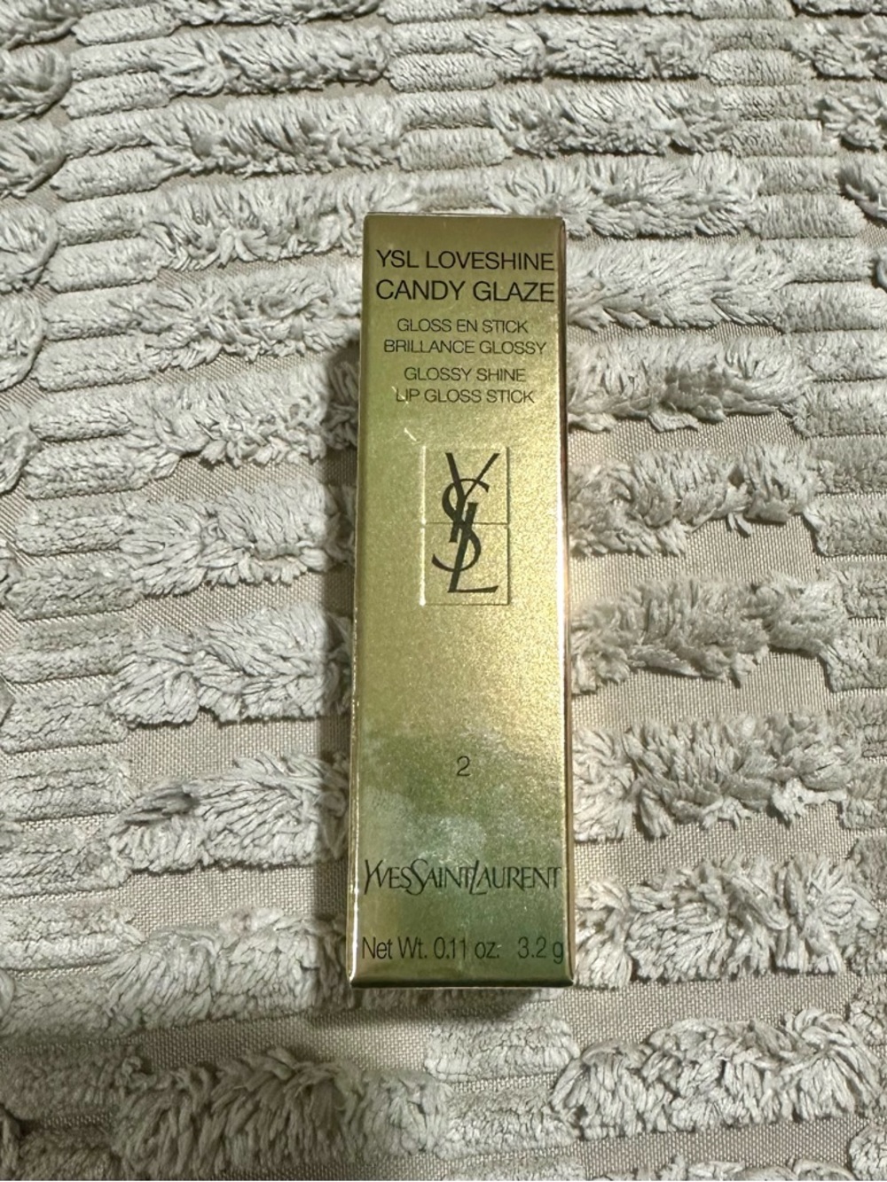 YSL Loveshine Candy Glaze Lip Gloss Stick in Healthy Glow Plumper - Shade 02 - Picture 3 of 4